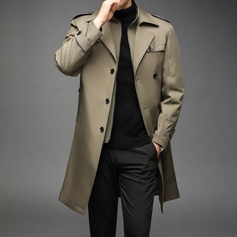 Calder Double-Breasted Overcoat with Mulberry Silk Insulation and Durable Technical Shell for Harsh Winter - Hommfer