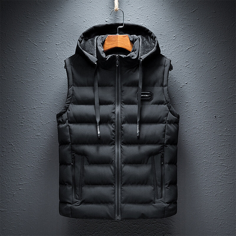Calder Gilet isolant à capuche amovible résistant à l’eau et au vent pour chaleur et mobilité sans volume - Hommfer