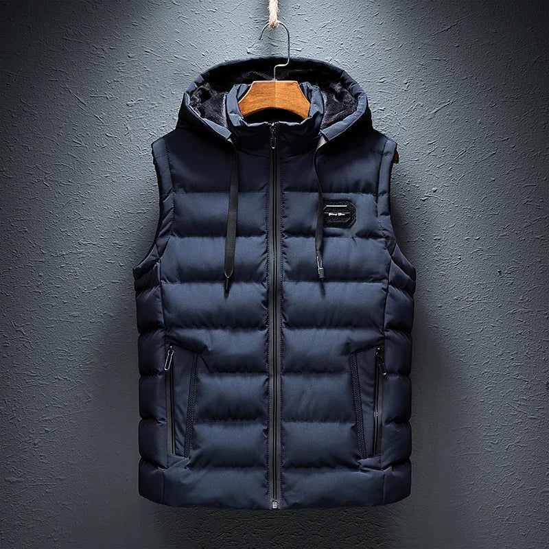 Calder Gilet isolant à capuche amovible résistant à l’eau et au vent pour chaleur et mobilité sans volume - Hommfer