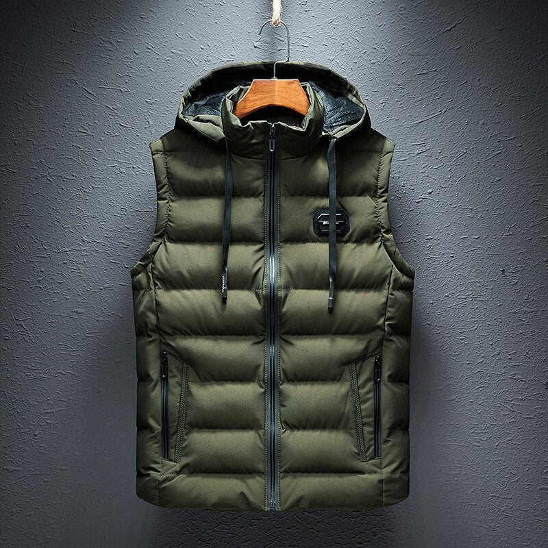 Calder Gilet isolant à capuche amovible résistant à l’eau et au vent pour chaleur et mobilité sans volume - Hommfer