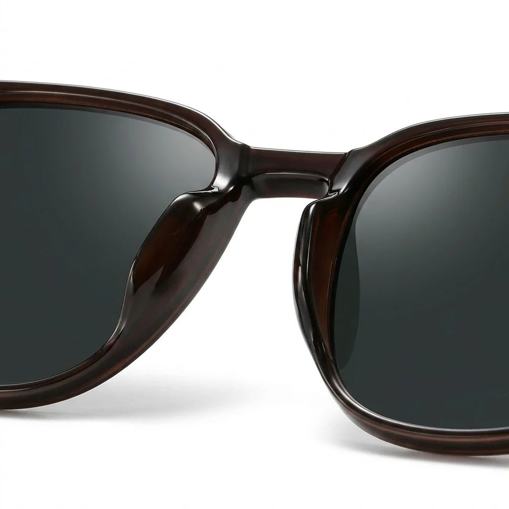 Calder Lightweight Unisex Sunglasses with UV-Protective Mirrored Lenses in Translucent Olive with Tortoise Arms - Hommfer