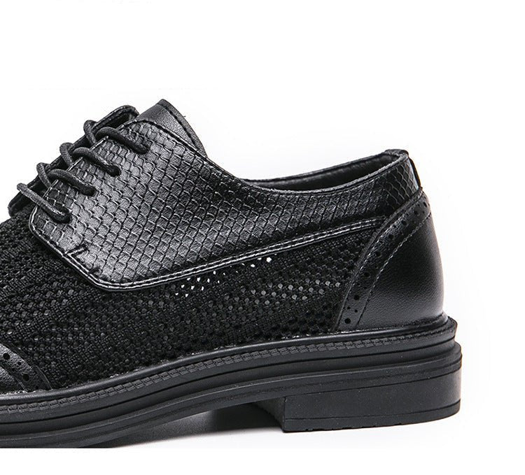 Calder Richelieus en cuir synthétique et maille respirante à bout pointu avec motif brogue et semelle coussinée - Hommfer