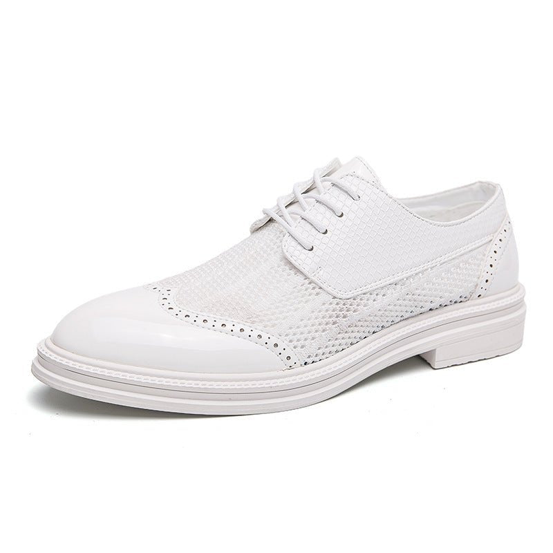 Calder Richelieus en cuir synthétique et maille respirante à bout pointu avec motif brogue et semelle coussinée - Hommfer