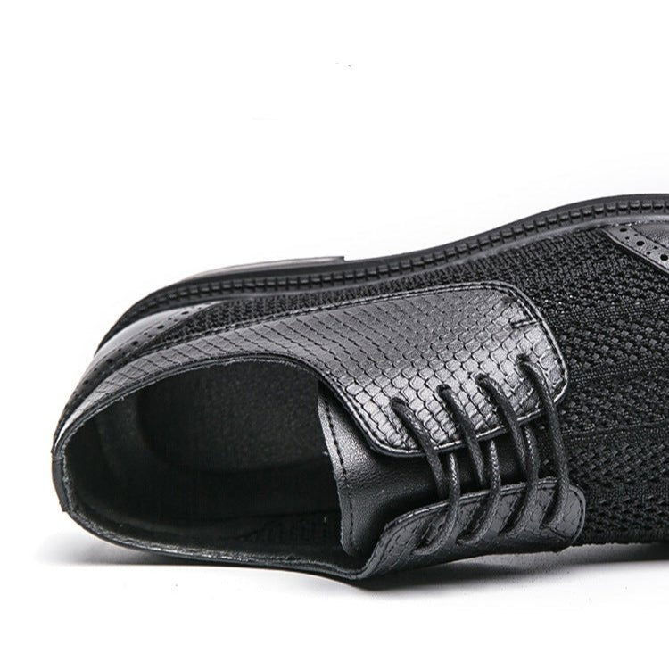 Calder Richelieus en cuir synthétique et maille respirante à bout pointu avec motif brogue et semelle coussinée - Hommfer