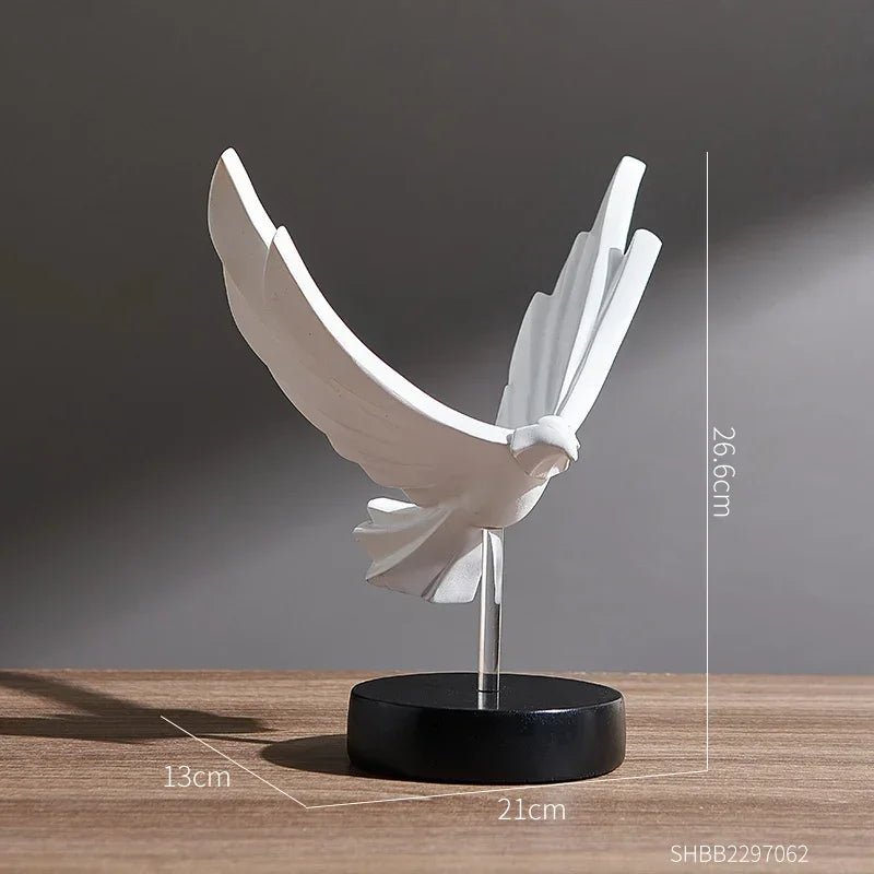 Calder Statuette Aigle en résine pour bureau et meuble TV H26 cm - Hommfer