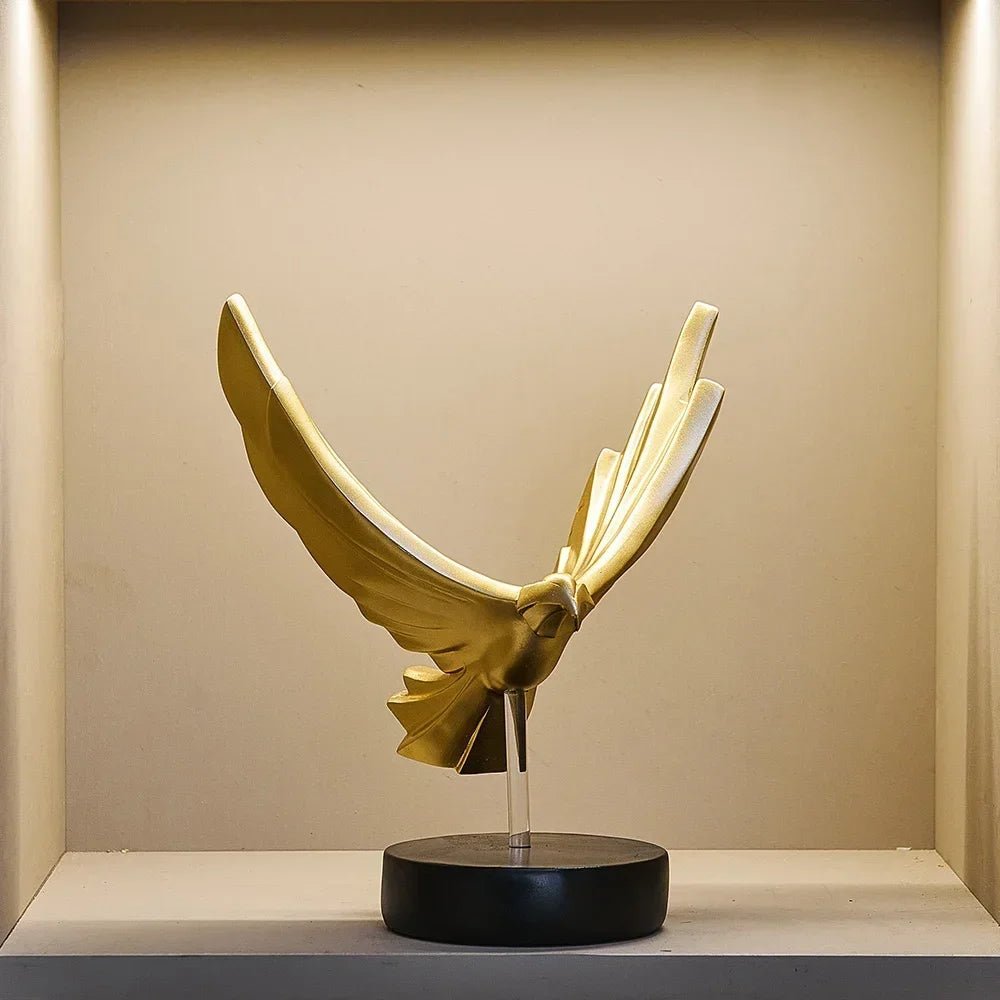 Calder Statuette Aigle en résine pour bureau et meuble TV H26 cm - Hommfer