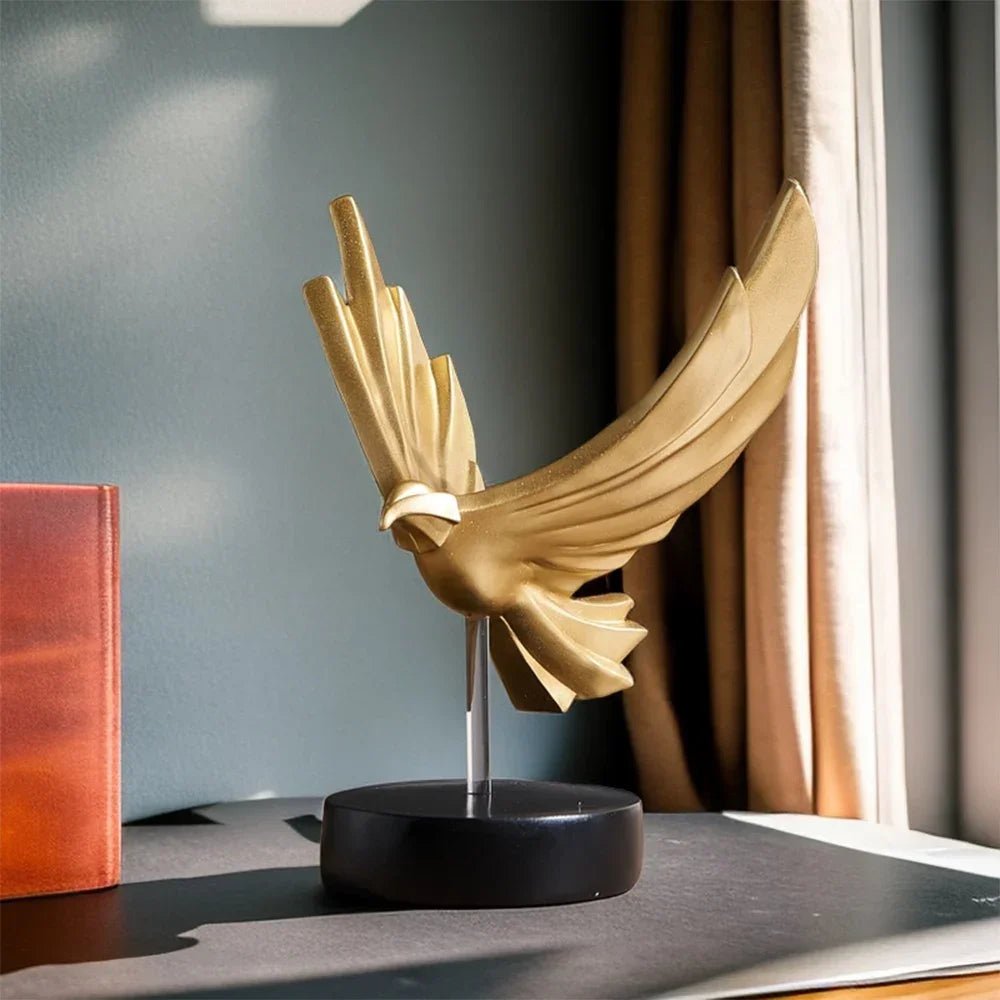 Calder Statuette Aigle en résine pour bureau et meuble TV H26 cm - Hommfer