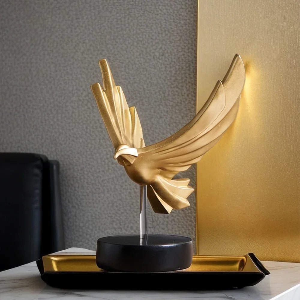 Calder Statuette Aigle en résine pour bureau et meuble TV H26 cm - Hommfer