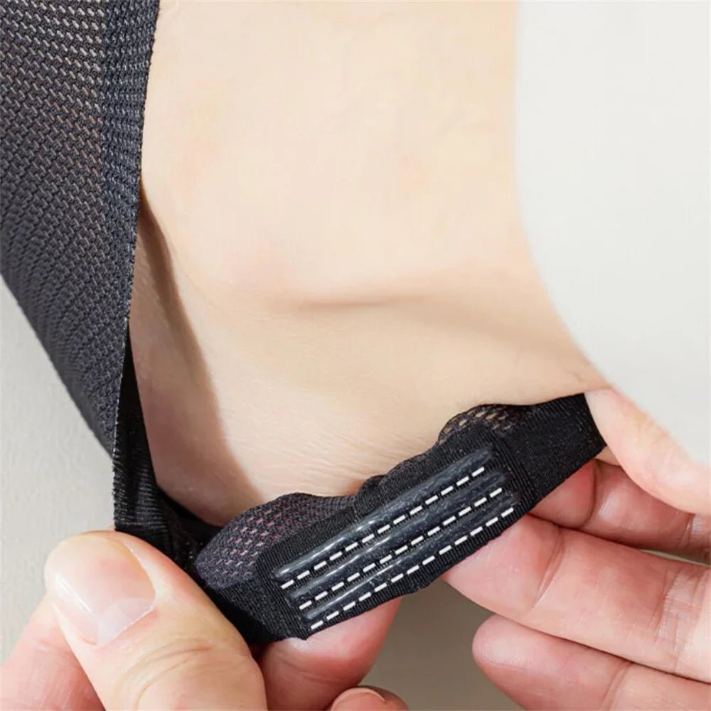 Chaussettes invisibles avec bandes en silicone au talon, semelle 100% coton, embout renforcé, lot de 6 - Hommfer