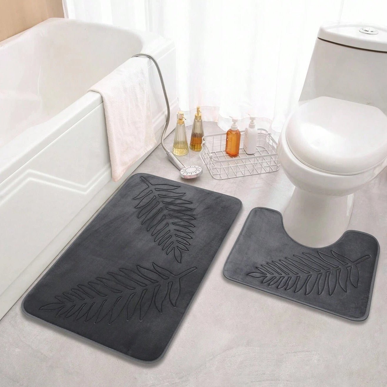 CielMarin – Ensemble de Tapis de Bain Douillets 2 Pièces - Hommfer