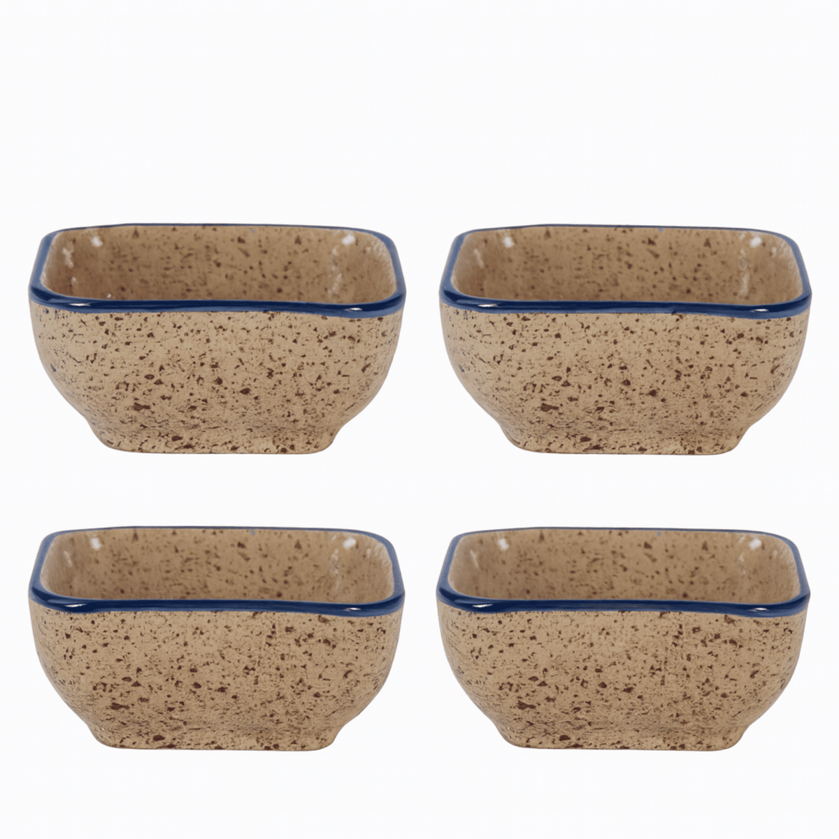 Coupelles carrées en porcelaine à motifs japonais pour sauces, lot de 4, micro-ondes et lave-vaisselle - Hommfer