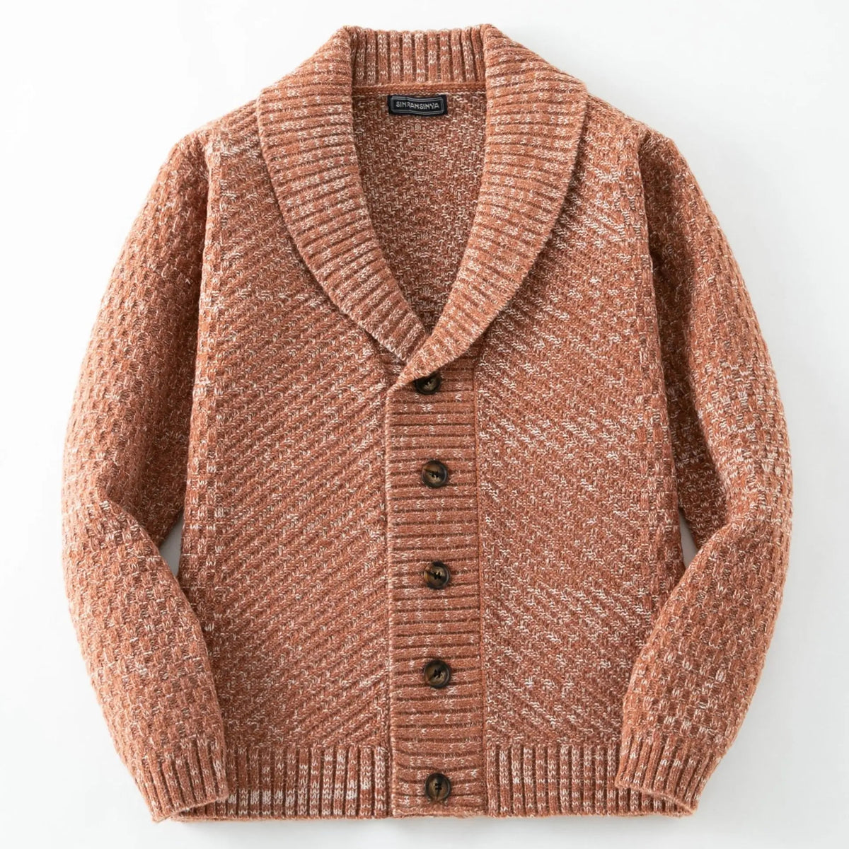 Dorian Cardigan à col châle en maille douce et texturée pour superposer par temps frais - Hommfer