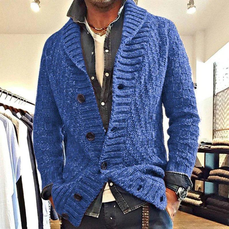 Dorian Cardigan à col châle en maille douce et texturée pour superposer par temps frais - Hommfer