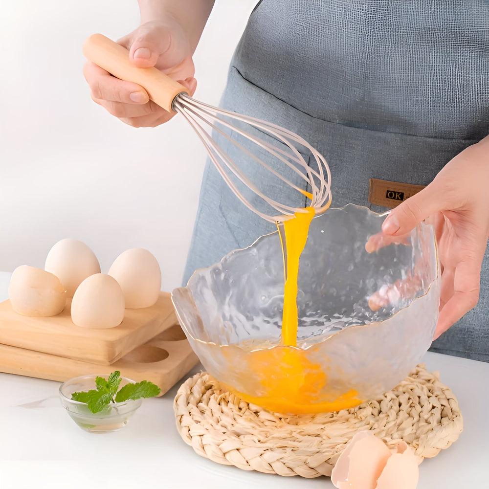 Ensemble 12 pièces d’ustensiles de cuisine en silicone résistant à la chaleur avec manches en bambou et pot de rangement - Hommfer