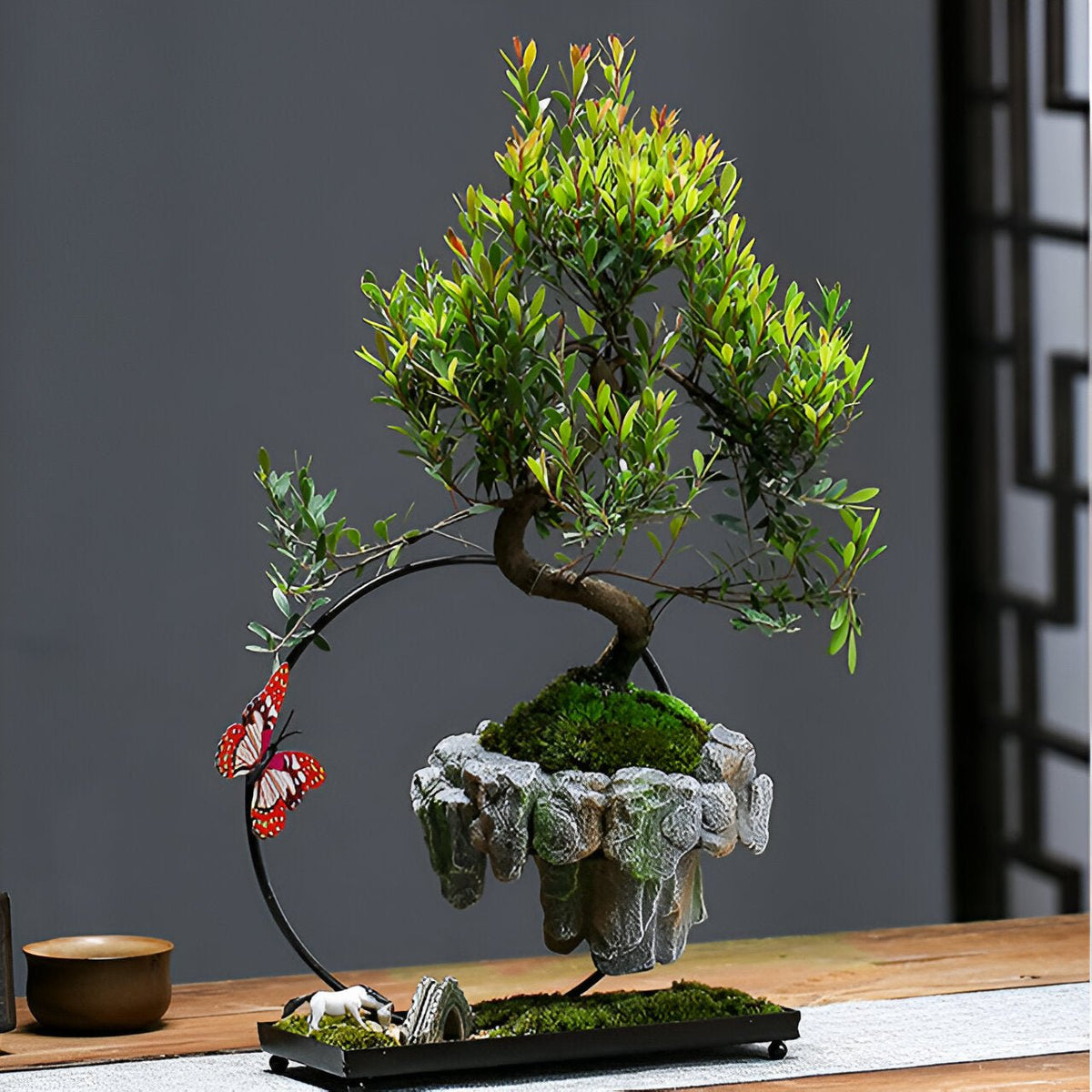 FantasyPot™ Hand-Made Stone Design Levitating Bonsai Pot - Hommfer