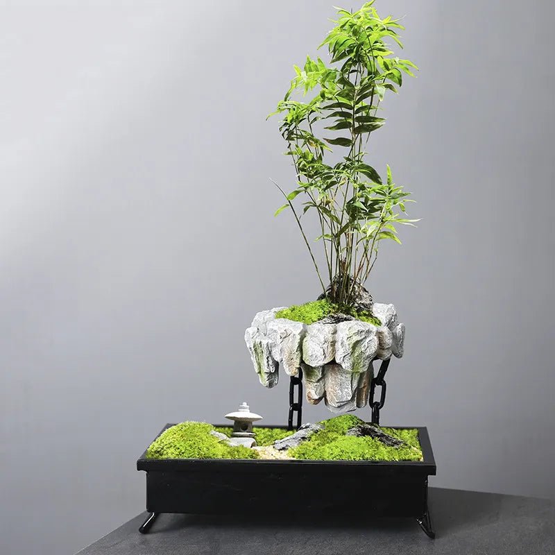 FantasyPot™ Hand-Made Stone Design Levitating Bonsai Pot - Hommfer