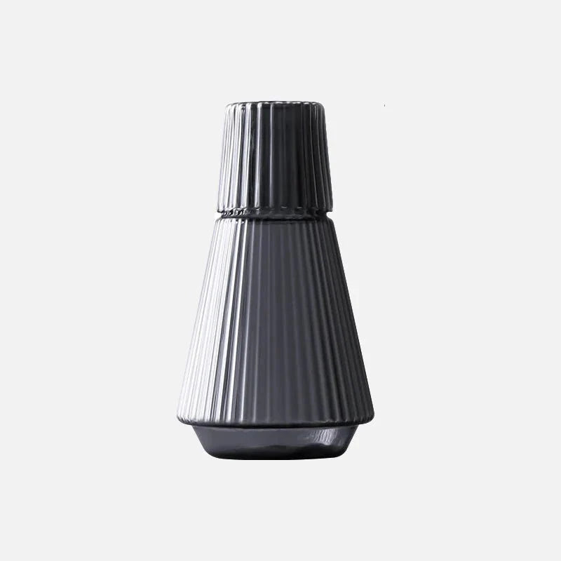 Hommfer – Carafe et Tasse Plissées en Verre Borosilicaté pour la Cuisine