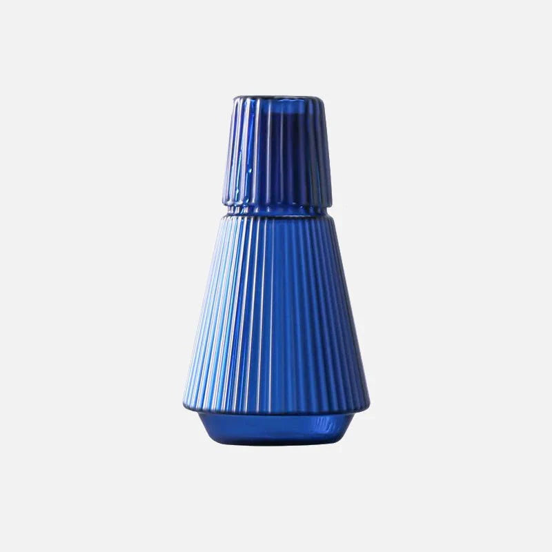Hommfer – Carafe et Tasse Plissées en Verre Borosilicaté pour la Cuisine