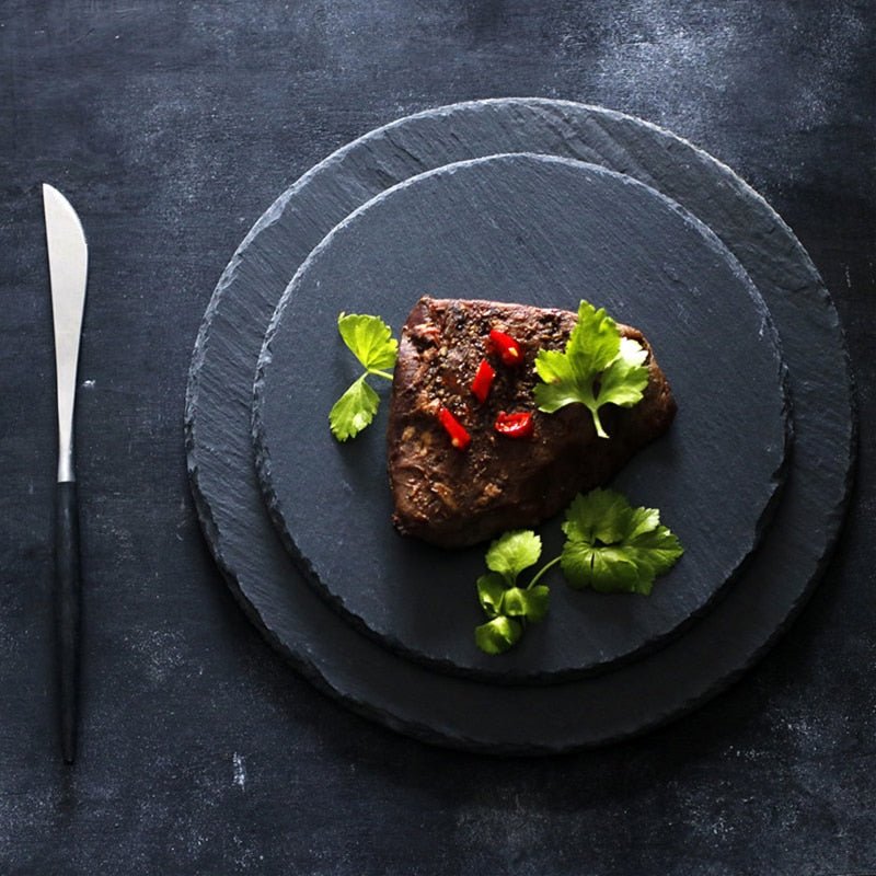 Hommfer – Assiette Élégante en Ardoise Naturelle - Hommfer