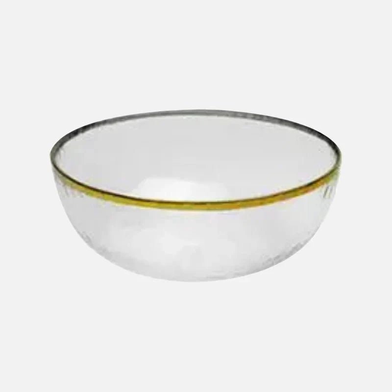 Hommfer – Assiette en Verre avec Bol et Bord Doré - Hommfer