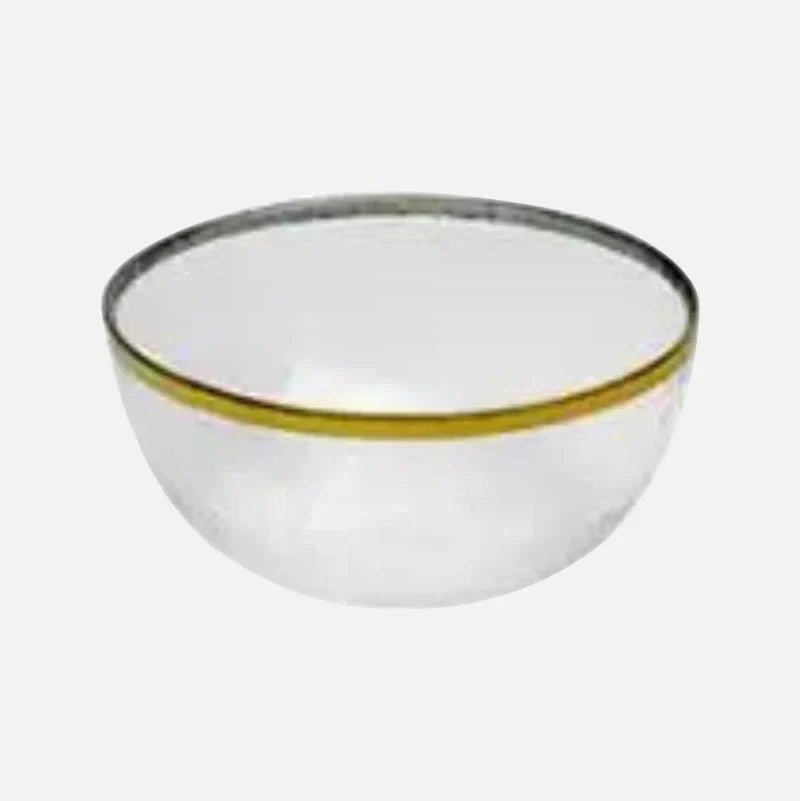 Hommfer – Assiette en Verre avec Bol et Bord Doré - Hommfer