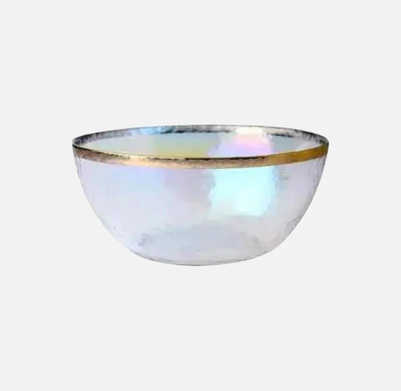 Hommfer – Assiette en Verre avec Bol et Bord Doré - Hommfer