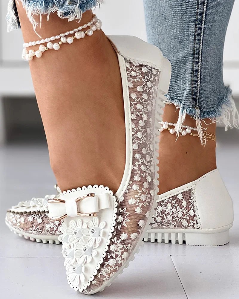 Hommfer - Ballerines Flora en Dentelle - Élégance Respirante au Quotidien - Hommfer