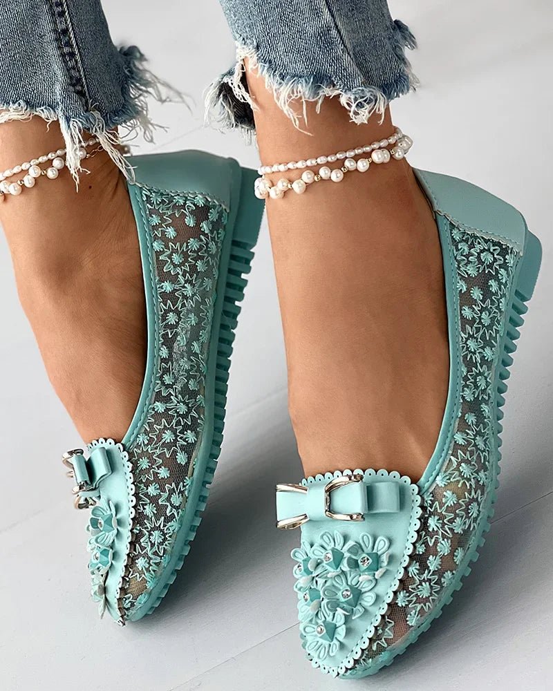 Hommfer - Ballerines Flora en Dentelle - Élégance Respirante au Quotidien - Hommfer