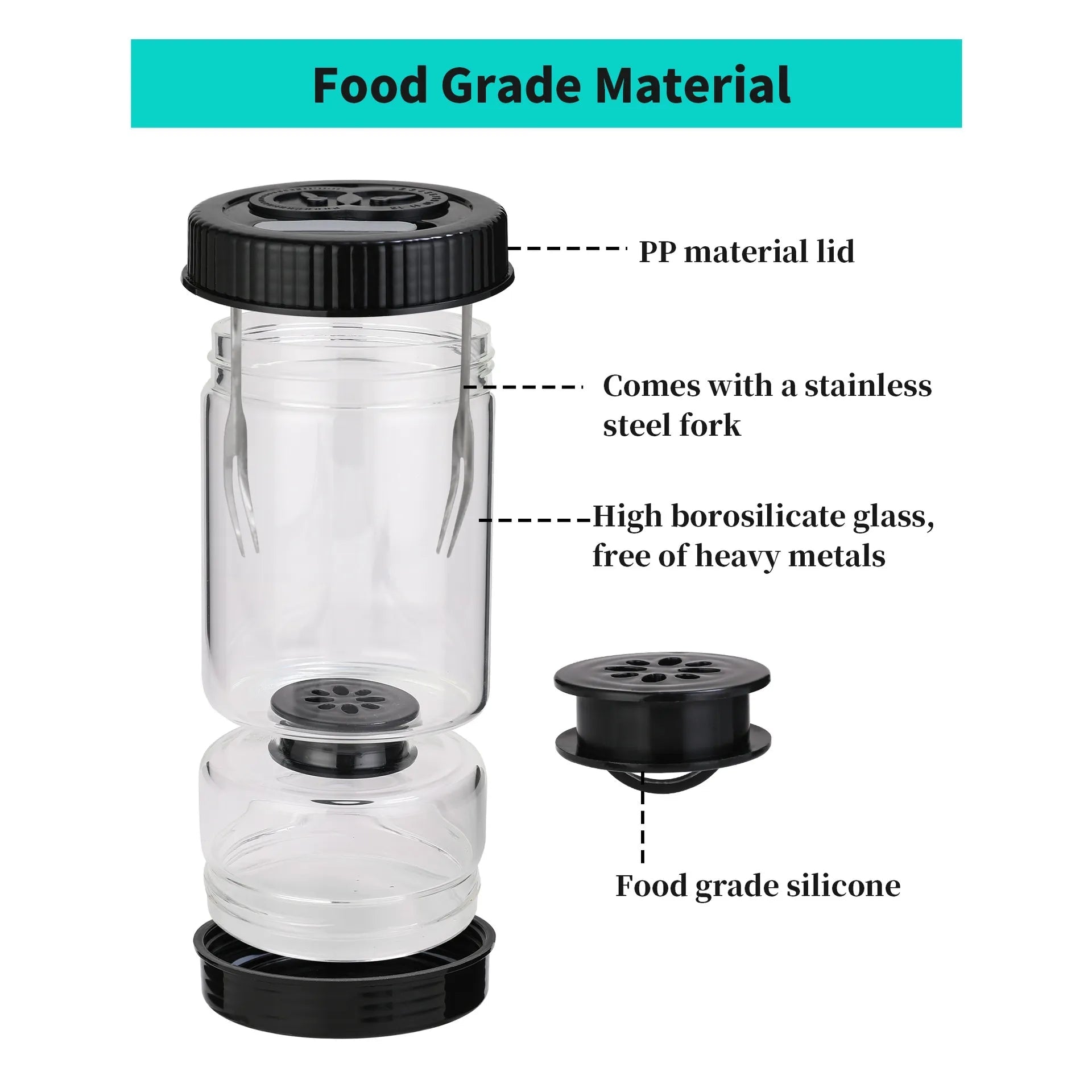 Hommfer – Bocal Élégant en Verre pour Cornichons - Hommfer
