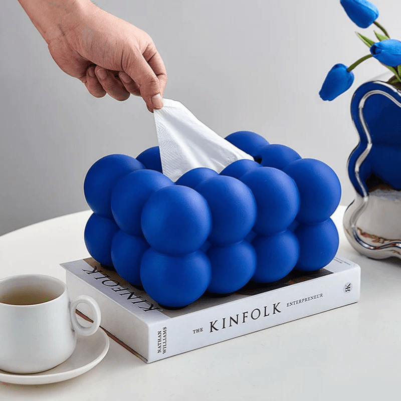 Hommfer – Boîte à mouchoirs ronde en céramique pour la salle de bain - Hommfer