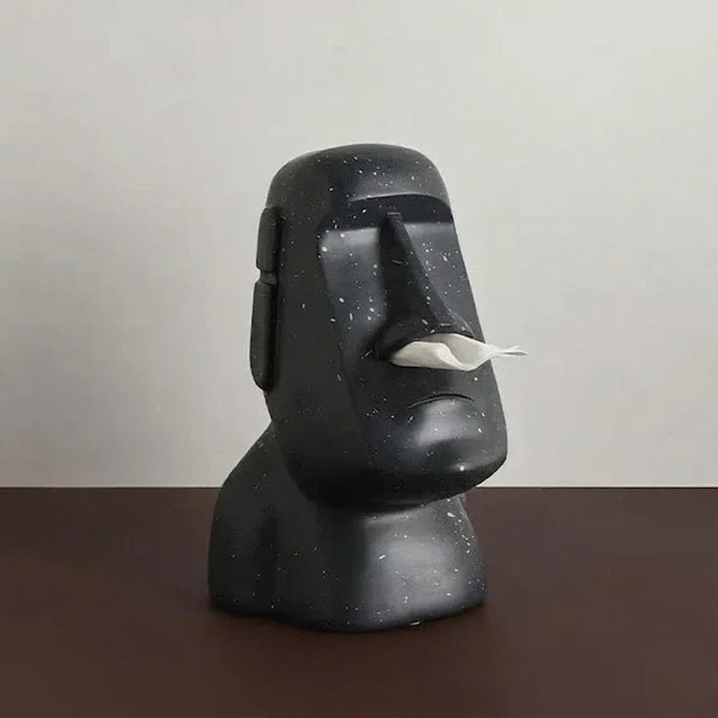 Hommfer – Boîte à Mouchoirs Sculpturale Elégante Inspirée des Moaï - Hommfer