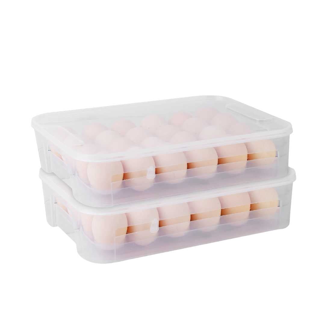 Hommfer – Boîte de rangement empilable pour œufs en plastique (lot de 2) - Hommfer