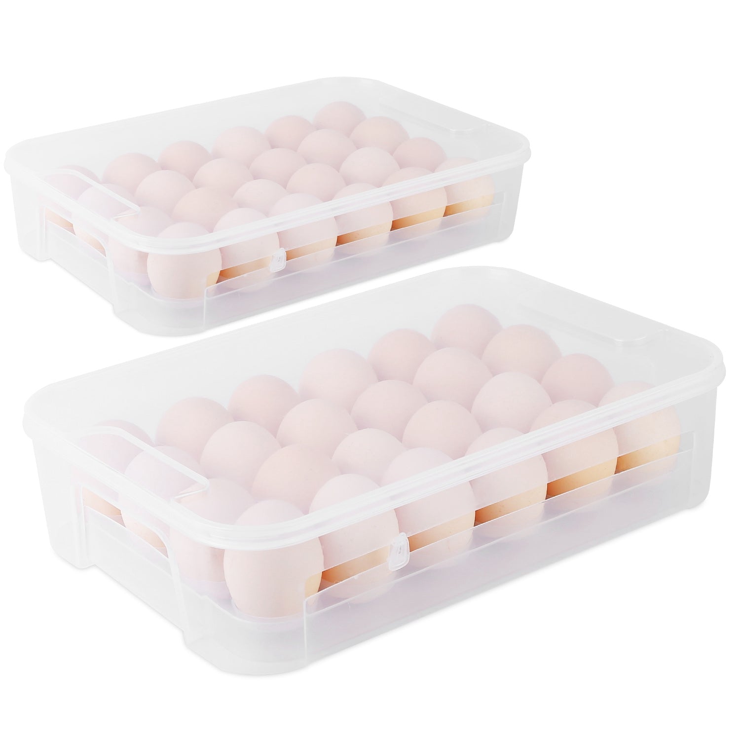 Hommfer – Boîte de rangement empilable pour œufs en plastique (lot de 2) - Hommfer