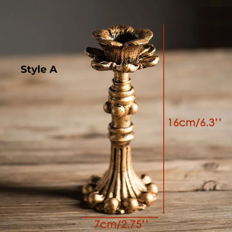 Hommfer – Bougeoir Rustique Doré au Style Élégant et Intemporel - Hommfer