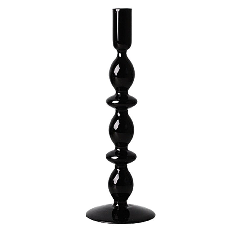 Hommfer – Bougeoirs Élégants en Verre Noir - Hommfer