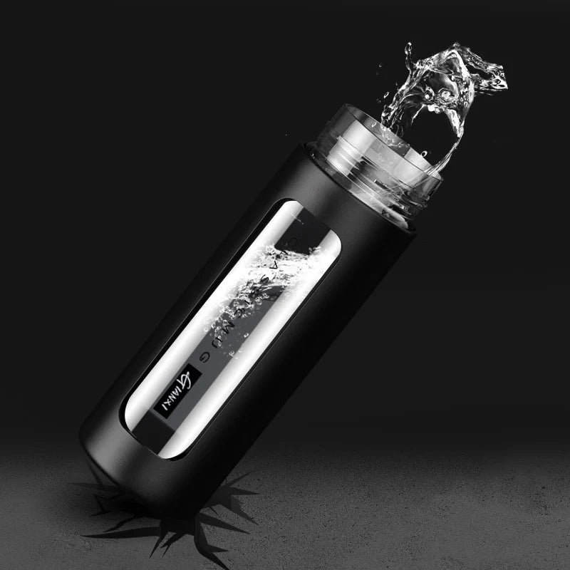 Hommfer – Bouteille en Verre Double Paroi avec Couvercle Isotherme - Hommfer