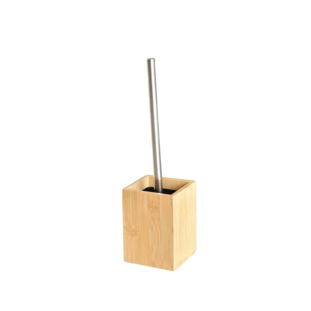 Hommfer – Brosse de Toilette en Bambou avec Manche en Acier Inoxydable - Hommfer