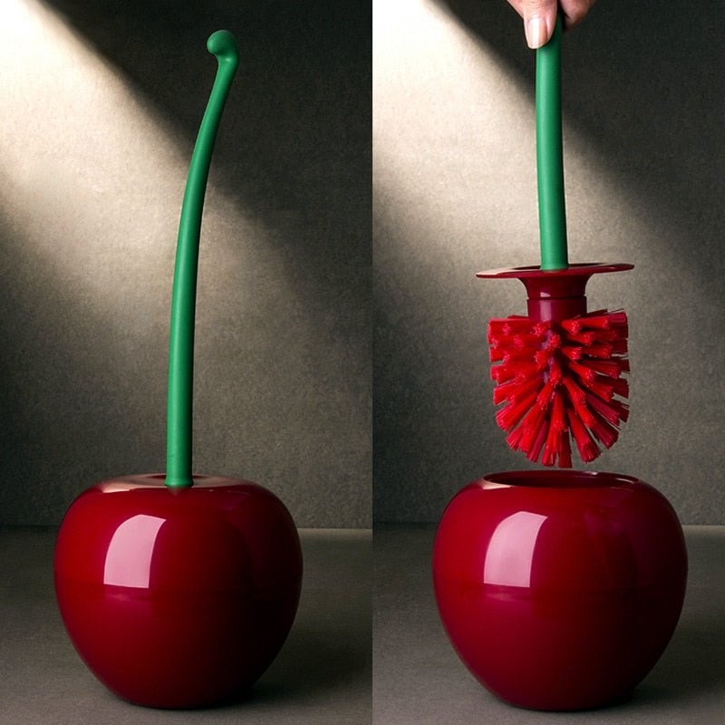 Hommfer – Brosse de Toilette Nordique Cerise avec Support Élégant - Hommfer