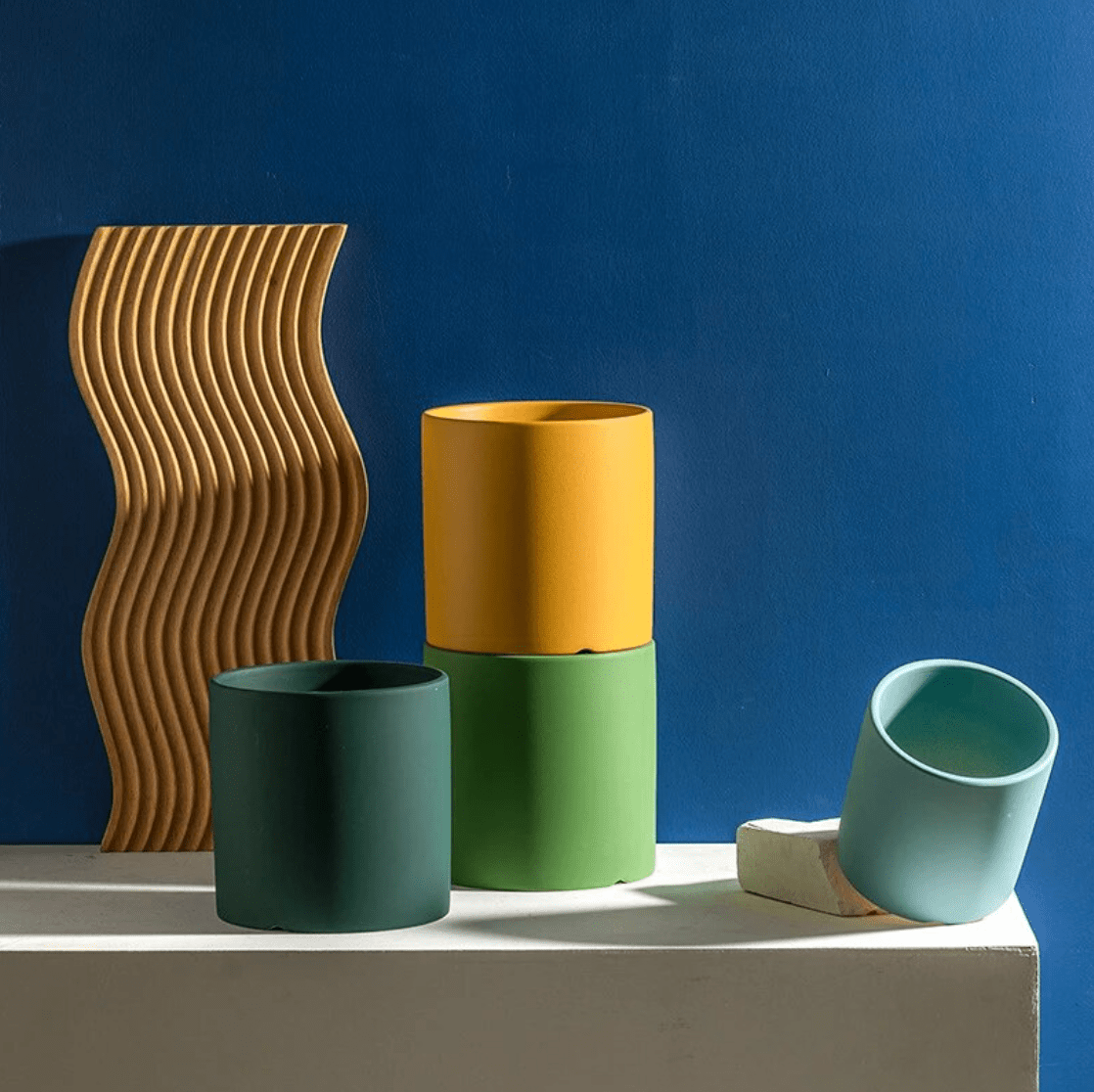 Hommfer – Cache - Pot en Céramique avec Soucoupe - Hommfer