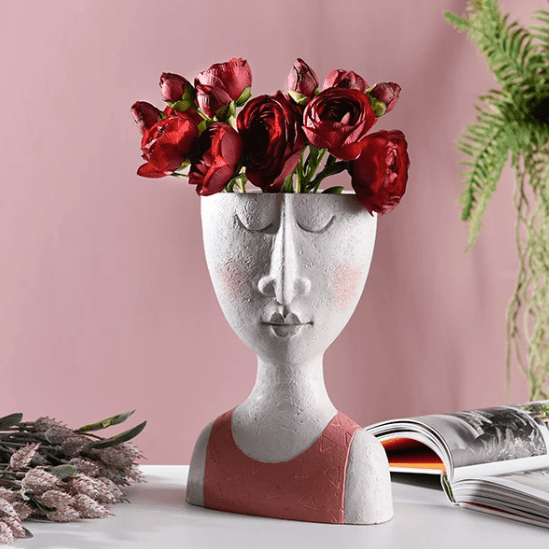 Hommfer – Cache - pot Sculptural avec Visage - Hommfer