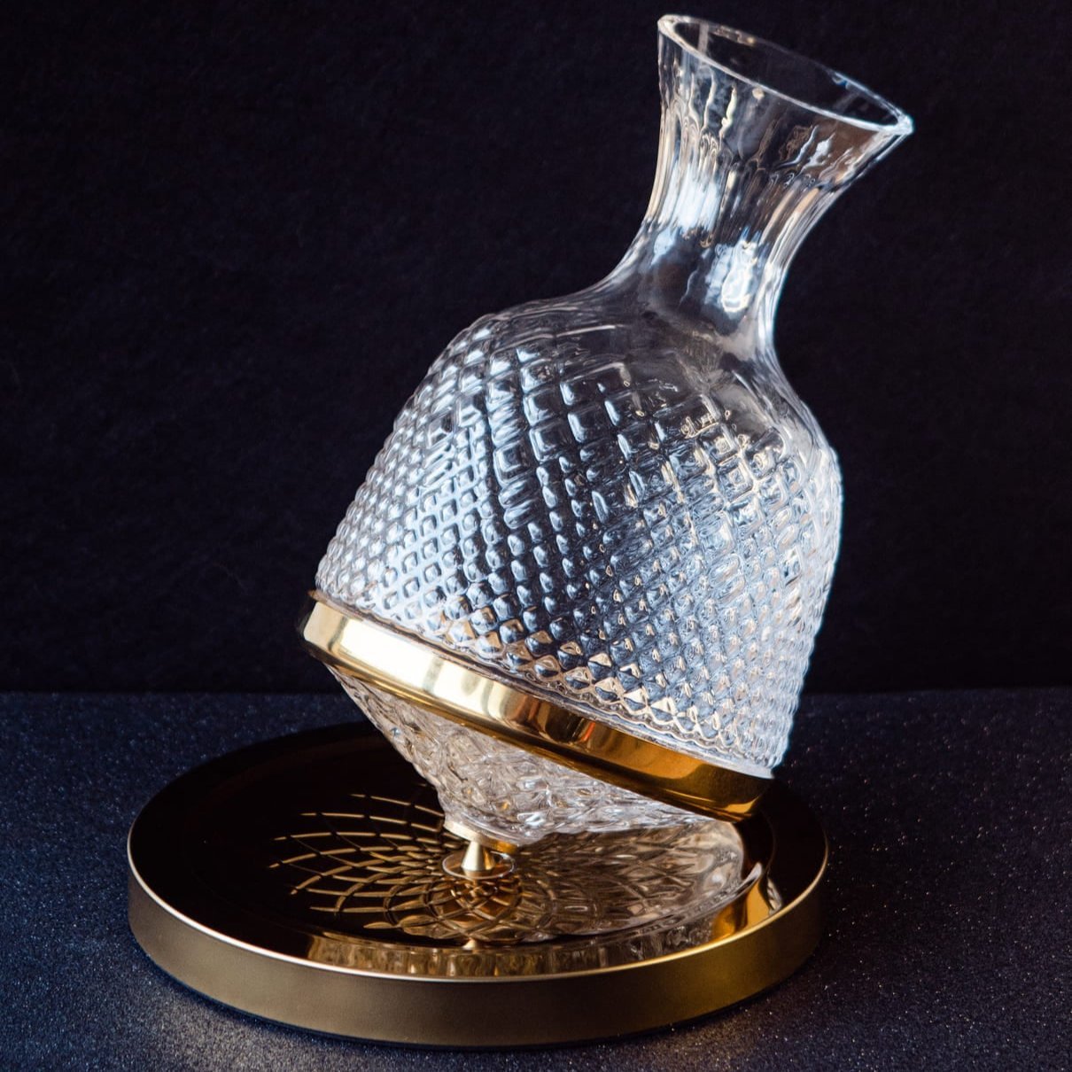 Hommfer – Carafe à décanter rotative et élégante en cristal - Hommfer