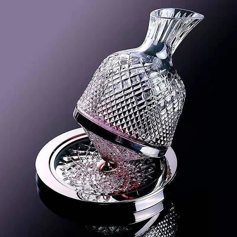 Hommfer – Carafe à décanter rotative et élégante en cristal - Hommfer