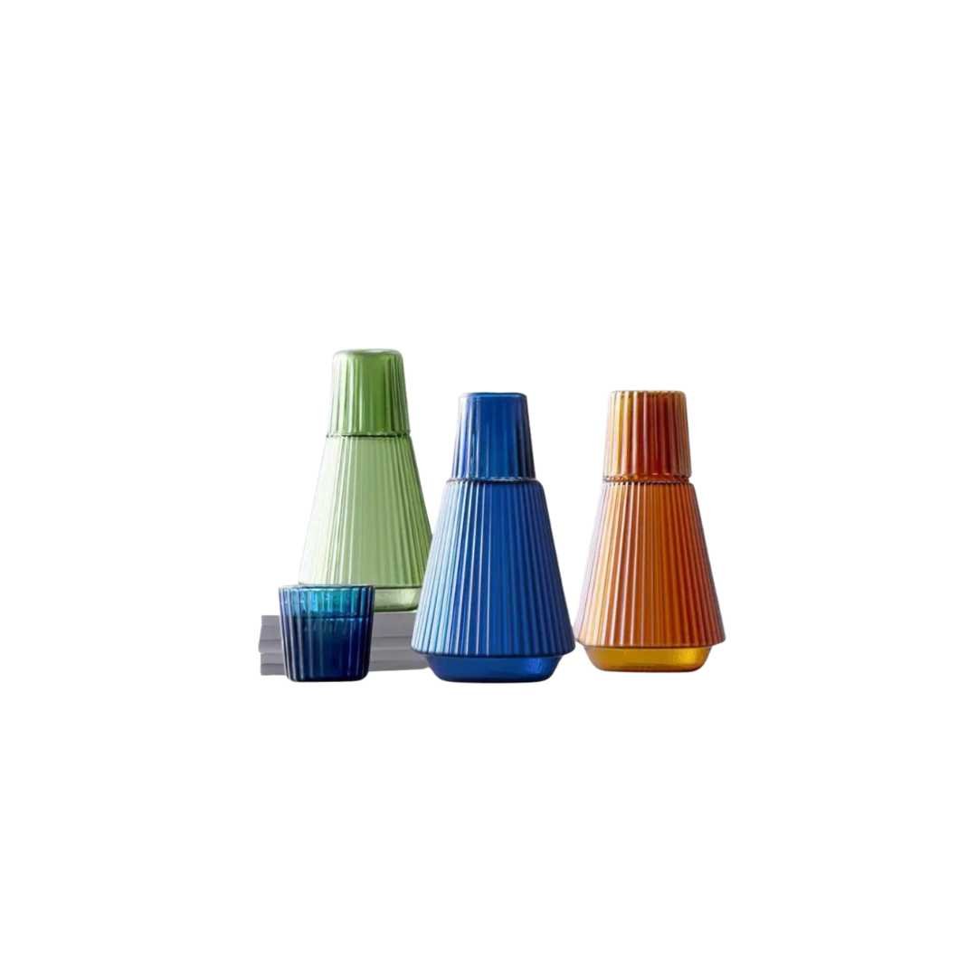 Hommfer – Carafe et Tasse Plissées en Verre Borosilicaté pour la Cuisine - Hommfer