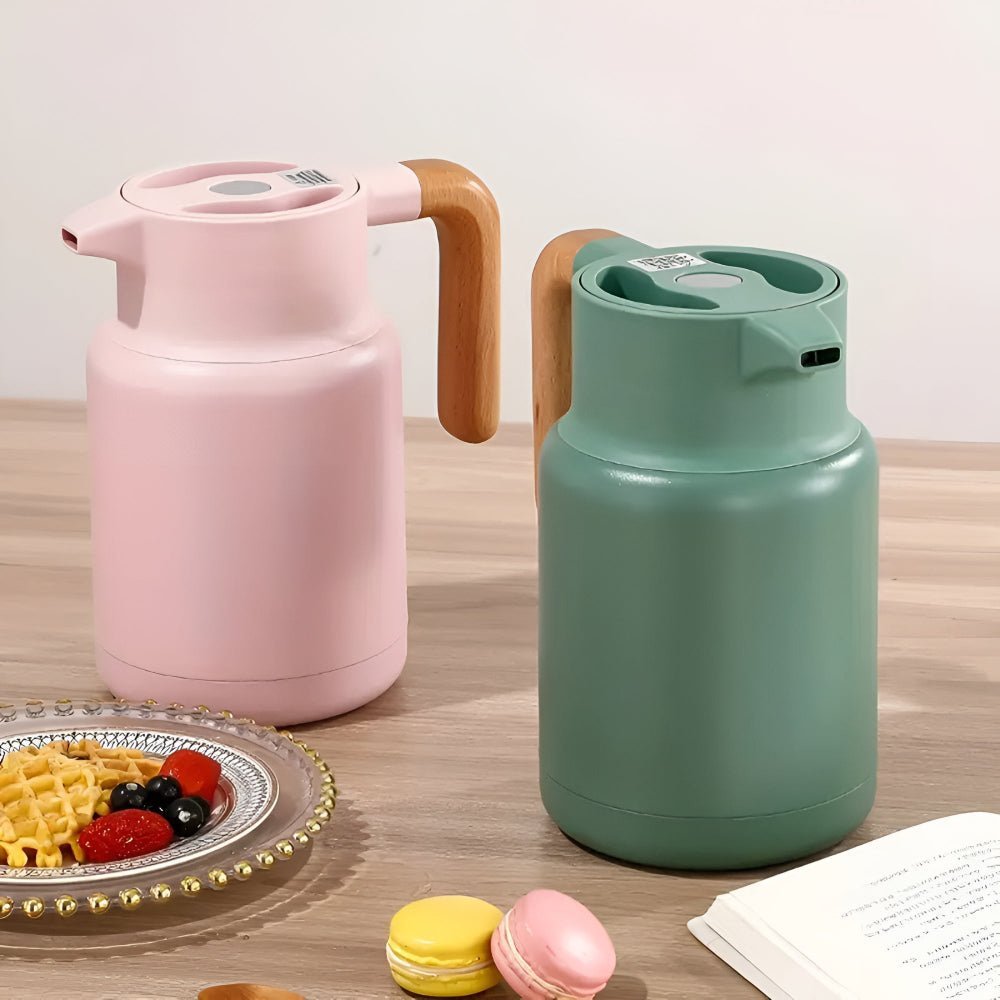 Hommfer – Carafe Isotherme avec Poignée en Bois - Hommfer