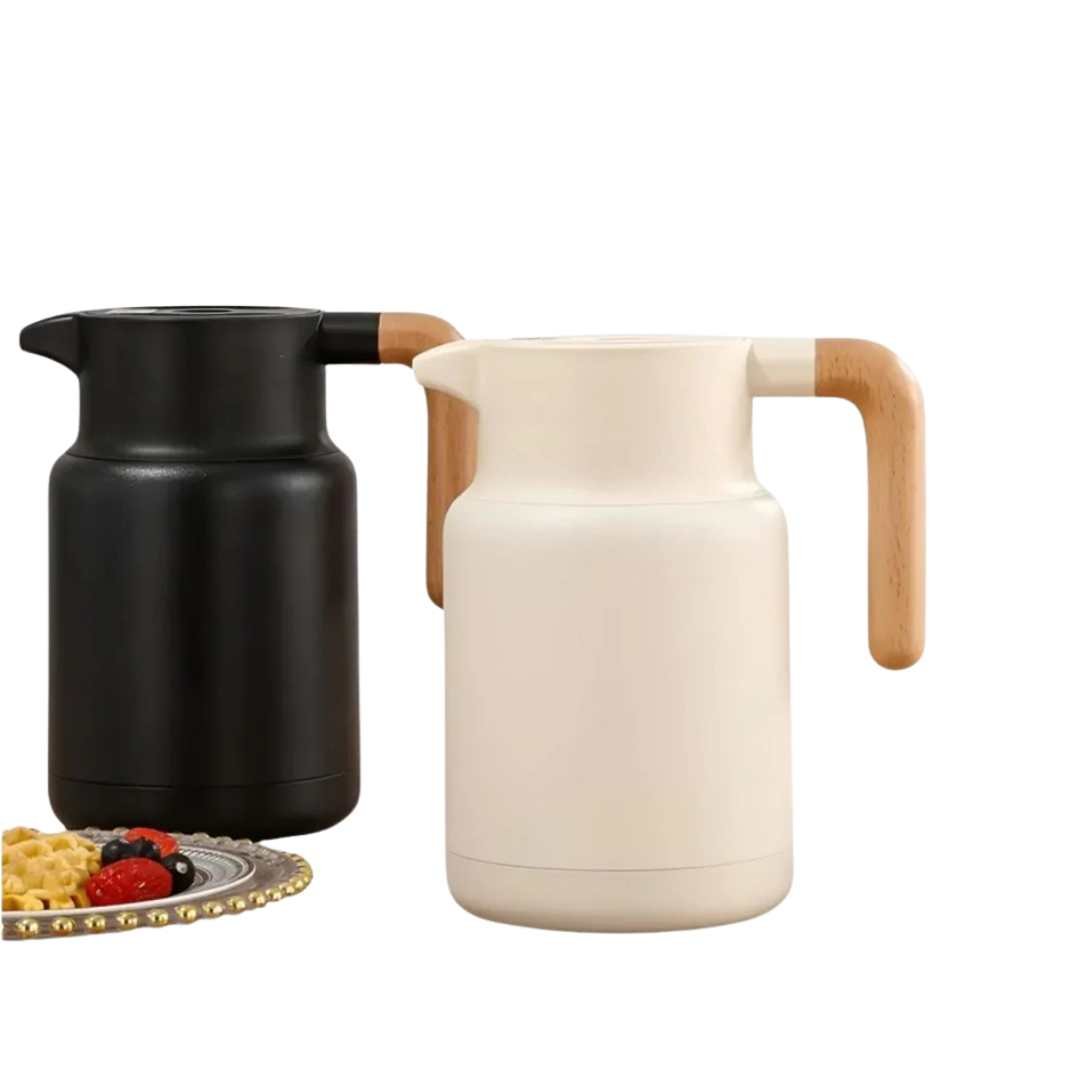 Hommfer – Carafe Isotherme avec Poignée en Bois - Hommfer