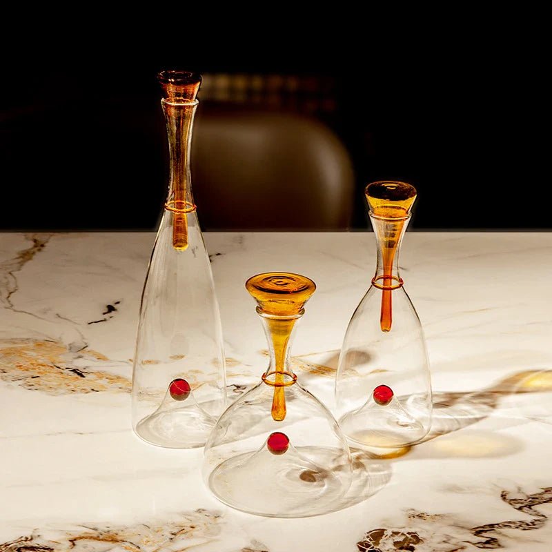 Hommfer – Carafe soufflée à la main avec bouchon décoratif - Hommfer