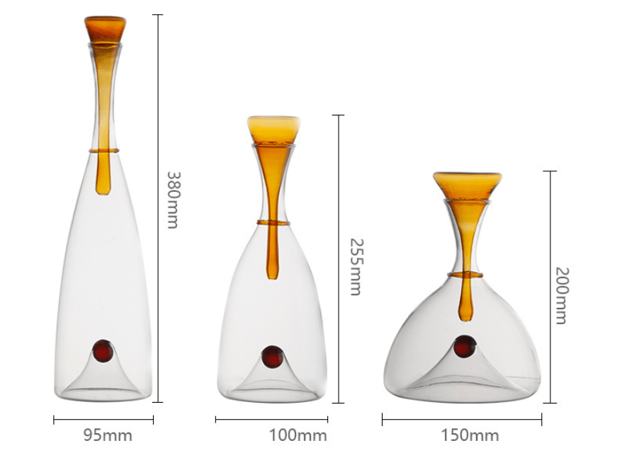 Hommfer – Carafe soufflée à la main avec bouchon décoratif - Hommfer