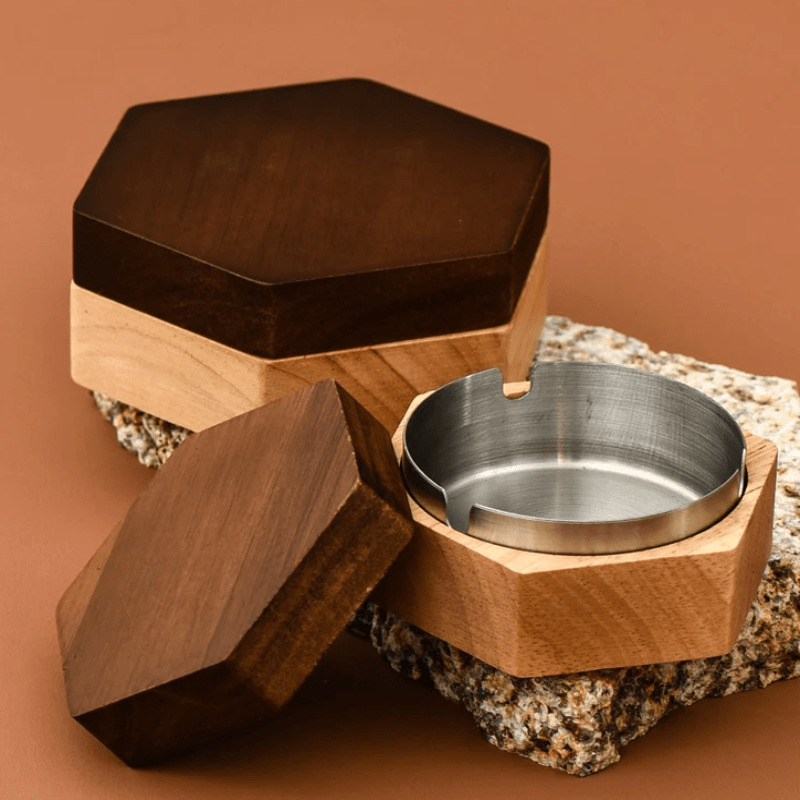 Hommfer – Cendrier en Bois Bicolore - Hommfer