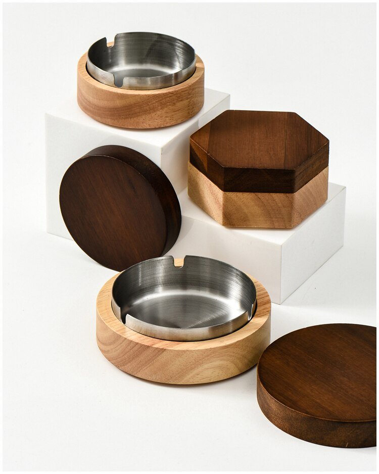 Hommfer – Cendrier en Bois Bicolore - Hommfer