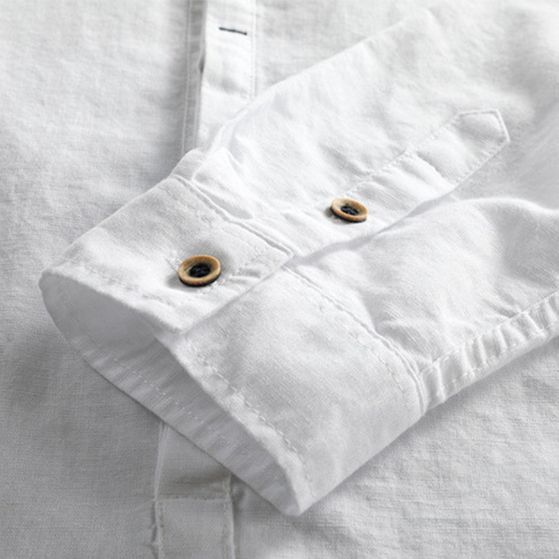 Hommfer - Chemise Pull Nukada en Coton Mélangé - Style Japonais Polyvalent - Hommfer